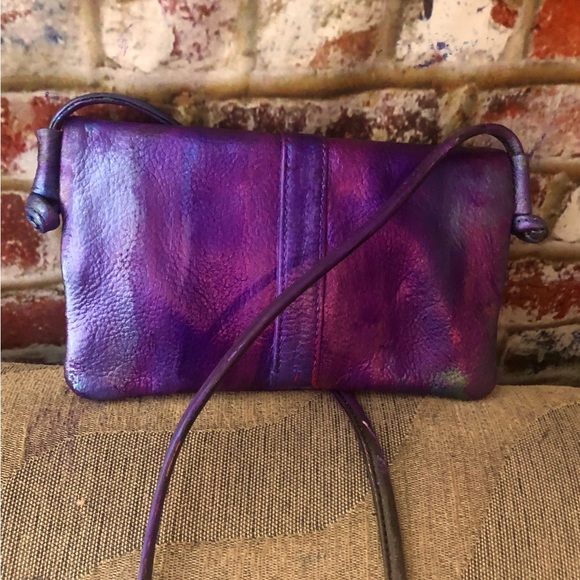 Americana By Sharif Metallic Multi Color Soft Lthr Customized Cross Shoulder Bag - Picture 10 of 15